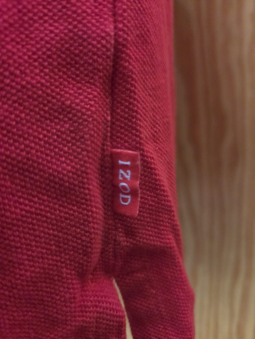 IZOD Men's Medium Slim Fit Short Sleeve Polo Shirt Red Embroidered Logo Cotton - Picture 7 of 9